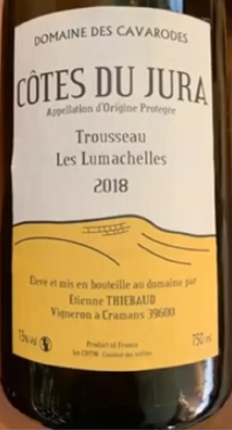 Domaine des Cavarodes Côtes du Jura « Les Lumachelles » Trousseau